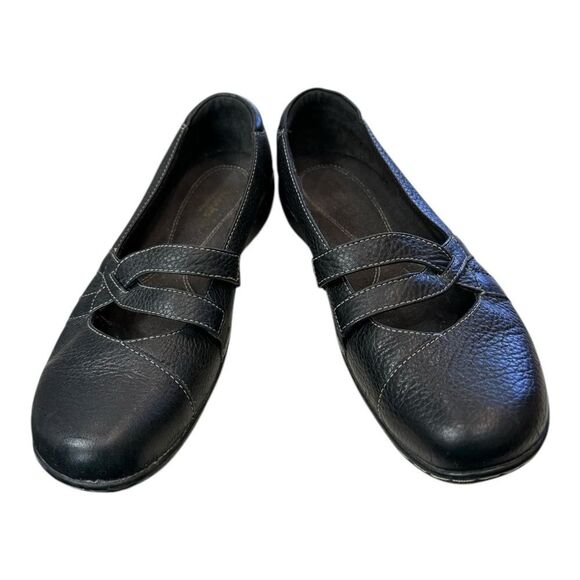 Clarks Bendables Sixty Cruise Black Tumbled Leather Mary Jane Loafers 9 - Picture 3 of 6